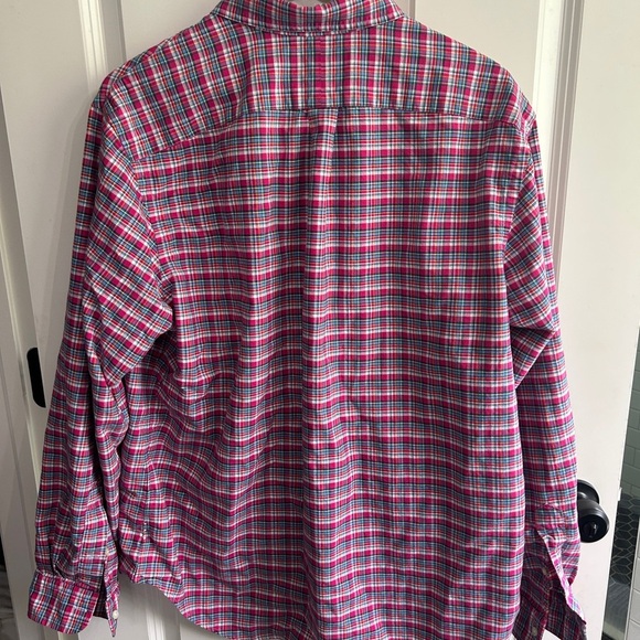 EUC like new Ralph Lauren Pink and Blue plaid Casual Button Down Shirt size XL - Picture 5 of 7